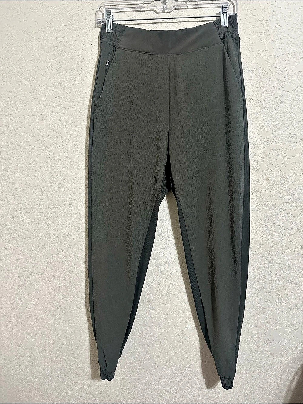 Athleta Textured Brooklyn Jogger Pants Green Size 4 Pull On